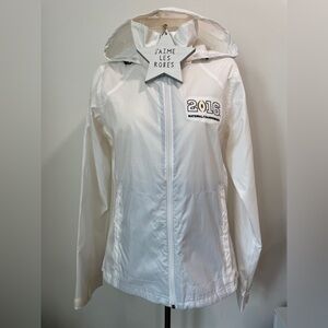 COLUMBIA Women's White Utility/Rain/Wind Jacket with Hoodie